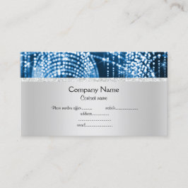 Cartão De Visita Comércio elegante de semirbrilho azul