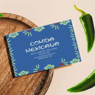 Cartão De Visita Comida Mexicana Comida Truck Papel Picado