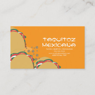 Cartão De Visita Comida Mexicana Tacos México