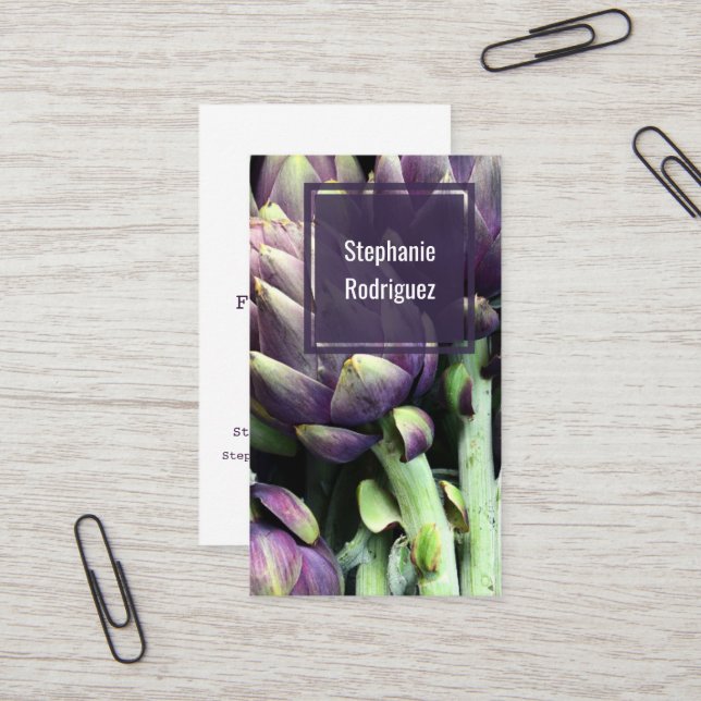 Cartão De Visita Comida Moderna Profissional (Frente/Verso In Situ)