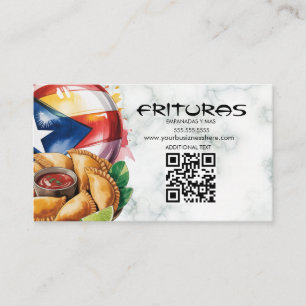 Cartão De Visita Comida Porto-Riquenha Boricua Empanadas Food Truck