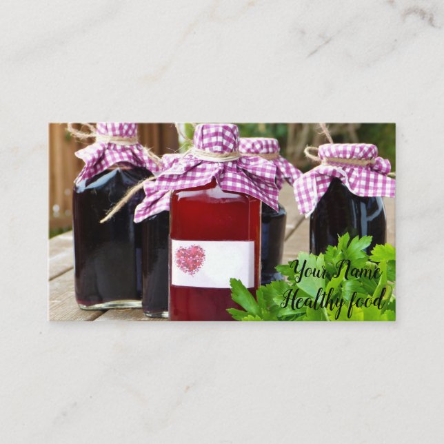 Cartão De Visita Comida saudável (Frente)