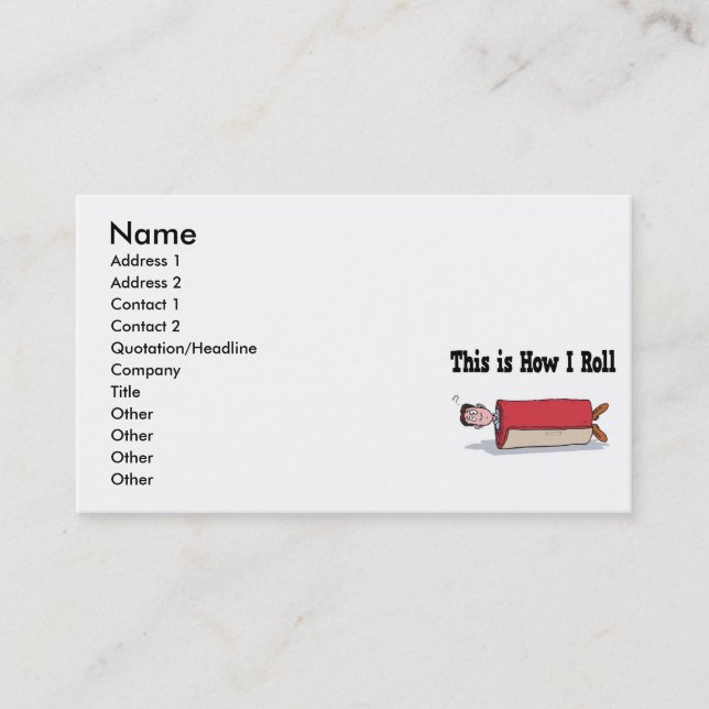 Cartão De Visita Como Eu Rolo Carpete (Frente)