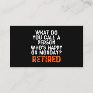 Cartão De Visita Como se chama uma pessoa que está feliz na segunda