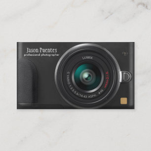 Cartão de visita compacto do fotógrafo da câmar