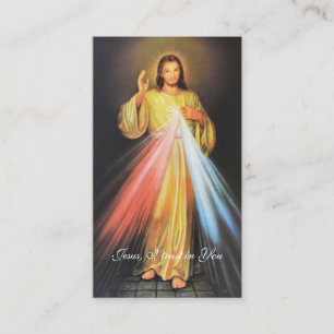 Cartão De Visita Compaixão divino da Igreja Católica