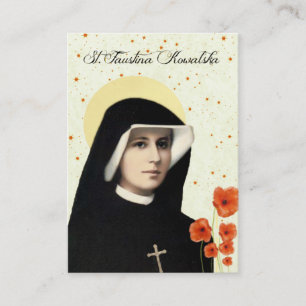 Cartão De Visita Compaixão divino de St. Faustina do Chaplet de