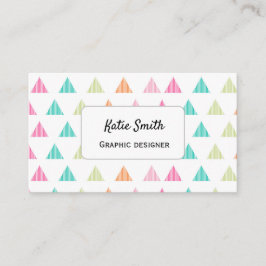 Cartão De Visita Companhia geométrica moderna e divertida