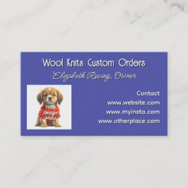 Cartão De Visita Company Photo Template Purple