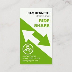 Cartão De Visita Compartilhamento de Rotas de Viagem de Táxis de Se