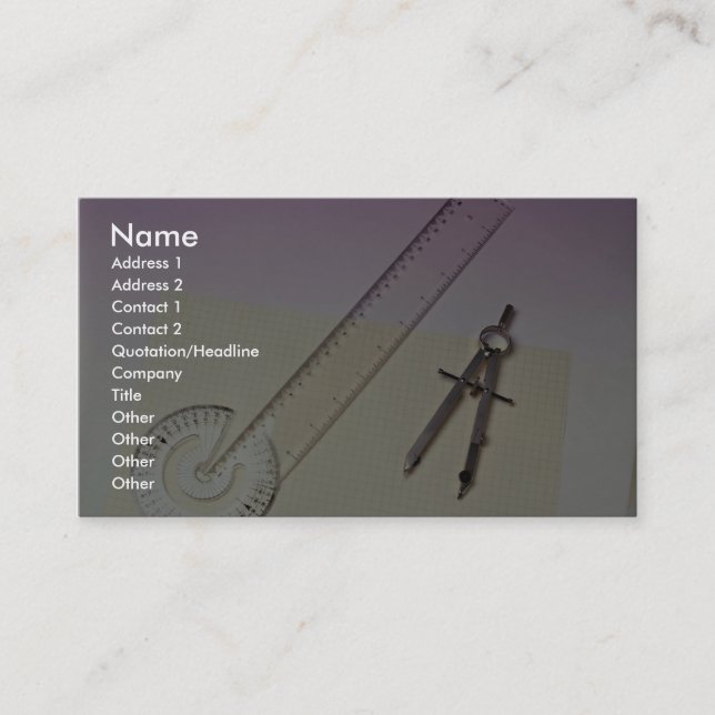 Cartão De Visita Compasso com régua (Frente)