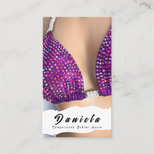 Cartão De Visita Competição de Malhação Crystal Bikini se adapta ao