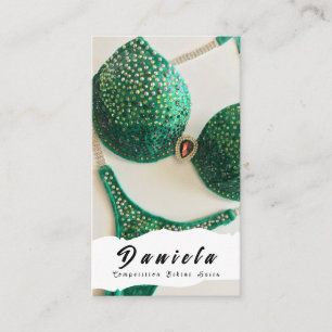 Cartão De Visita Competição de Malhação Crystal Bikini se adapta ao