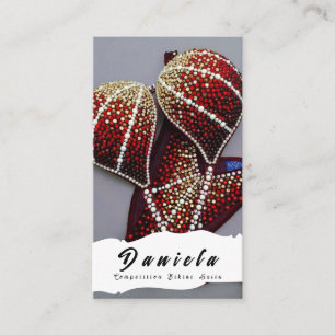 Cartão De Visita Competição de Malhação Crystal Bikini se adapta ao