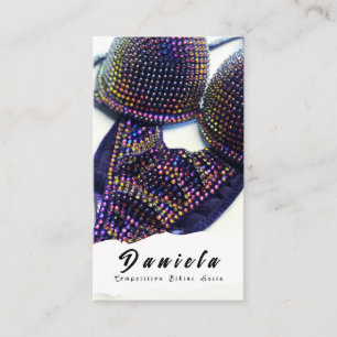 Cartão De Visita Competição de Malhação Crystal Bikini se encaixa à