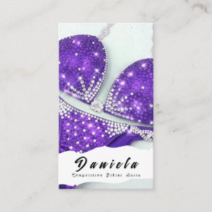 Cartão De Visita Competição de Malhação Crystal Bikini se encaixa à