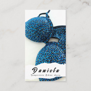 Cartão De Visita Competição de Malhação Crystal Bikini se encaixa à