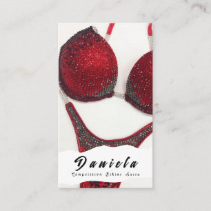 Cartão De Visita Competição de Malhação Crystal Bikini se encaixa à