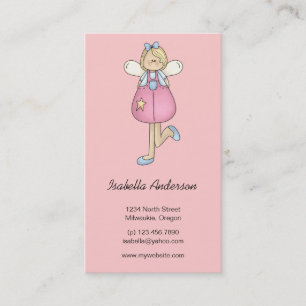 Cartão De Visita Comportamento disparatado do anjo · Anjo · Rosa