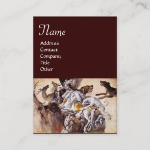 CARTÃO DE VISITA COMPOSIÇÃO COM OS ANIMAIS, ELEVANDO CAVALOS,