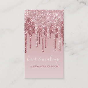 Cartão De Visita Composição Dourado do cabelo da faísca do brilh