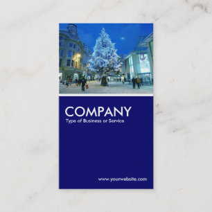 Cartão De Visita Compra de Natal - Marinho profundo