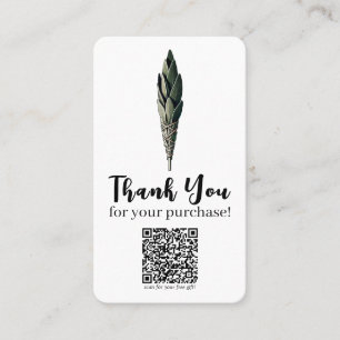 Cartão De Visita Compra de Presente Sage Vintage QR Conectar nas Mí