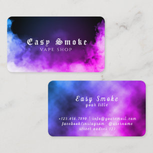 Cartão de visita Comprado de Vape Azul-Roxo