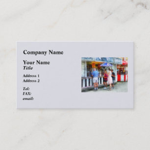 Cartão De Visita Comprando Sorvete na Feira