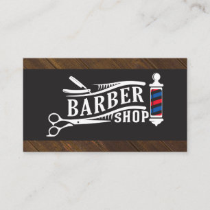 Cartão De Visita Compro Barber Barber Pole e Ferramentas