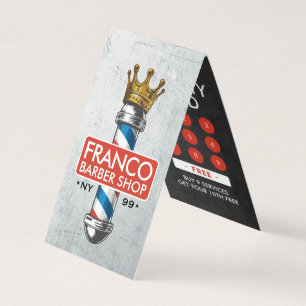 Cartão De Visita Compro Barber - Lealdade de Nomeação de Polonês