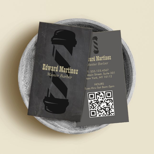 Cartão De Visita Compro Barber legal Policial Barbershop (Criador carregado)