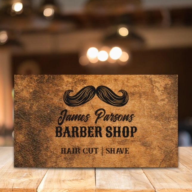 Cartão De Visita Compro Barber Stylist de Cabelo da Barbearia Retro (Retro Vintage Barbershop Hair Stylist Barber Shop Business Card)