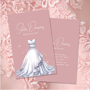 Cartão De Visita Compro Bridal do Vestido Nupcial Elegante