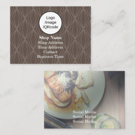 Cartão De Visita Compro Brown de Geometria Moderna