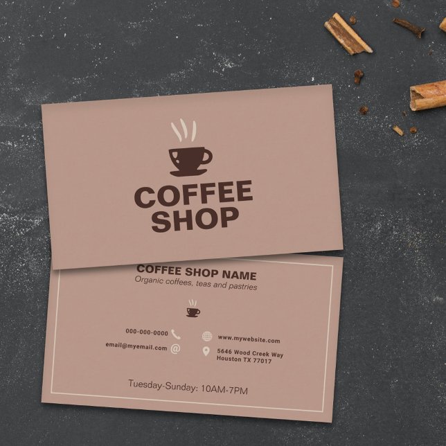 Cartão De Visita Compro Café (Coffee Shop Business Card)