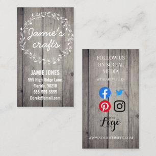 Cartão De Visita compro de artesanato costurando corações de felt