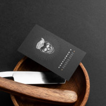 Compro de Barber Retroativo de Couro Negro Vintage