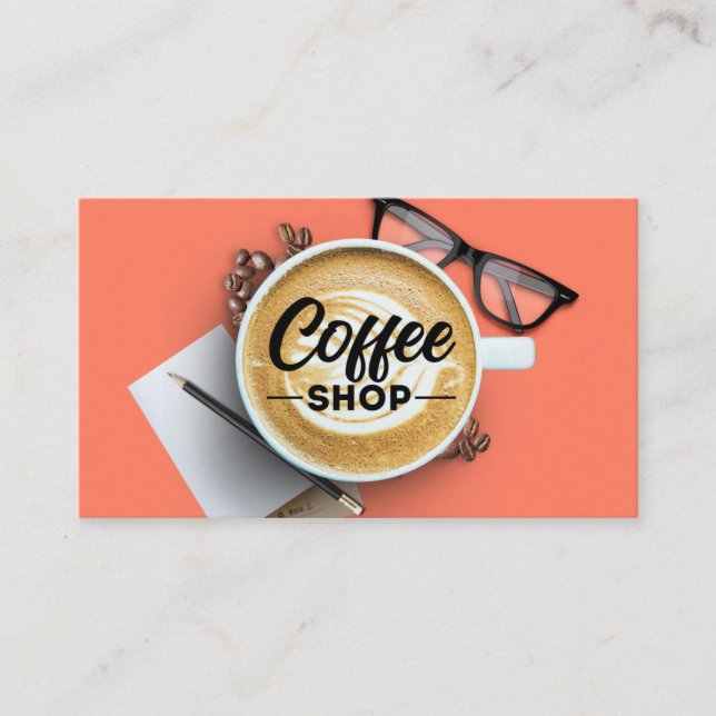 Cartão De Visita Compro de café/Café/Café (Frente)