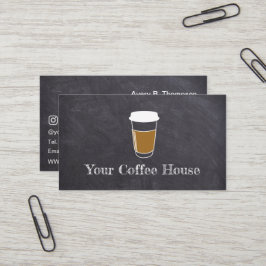 Cartão De Visita Compro de Café de Café Personalizado Simples