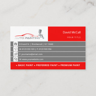 Cartão De Visita Compro de Corpo Automático e Pintura   Paint Spray