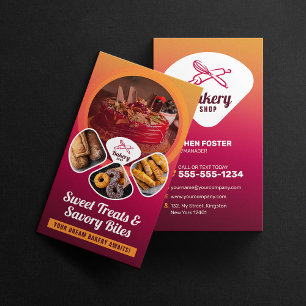 Cartão De Visita Compro de padaria profissional Doces tratamentos p