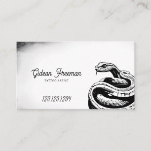 Cartão De Visita Compro de tatuagem Cobra preto e branco da Vintage