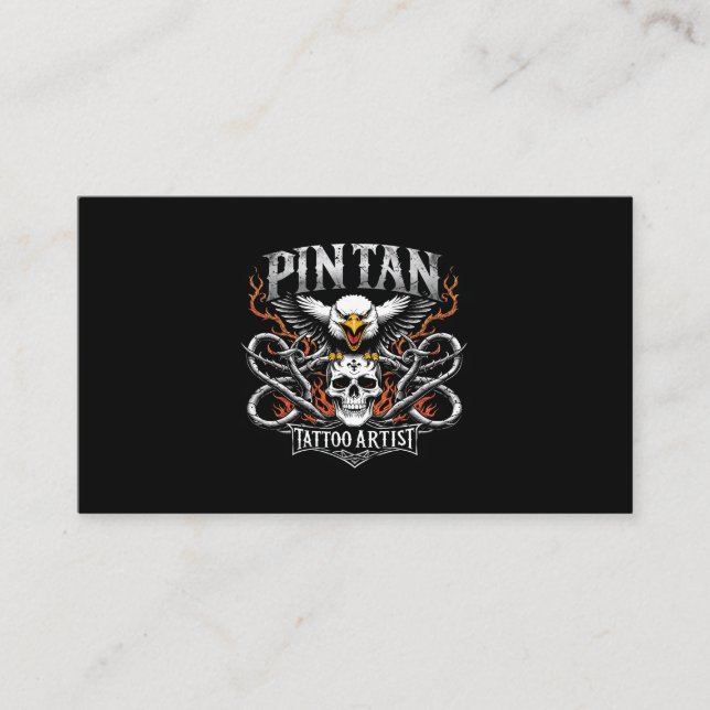 Cartão De Visita Compro Tattoo Artist Professional Body Art Salon (Frente)