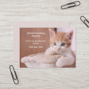 Cartão De Visita Compromisso de Cuidados com Animais de Companhia O