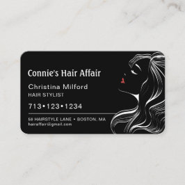 Cartão De Visita Compromisso de Hairstylist Moderno