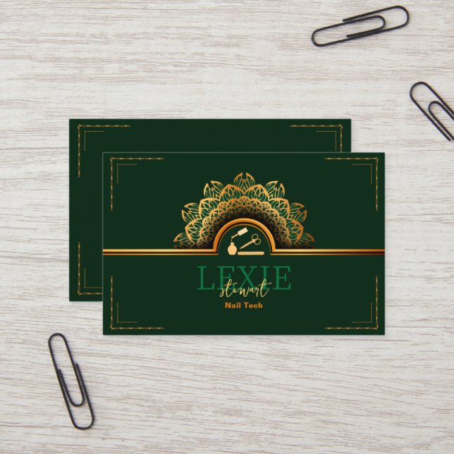 Cartão De Visita Compromisso técnico do Elegant e do Classy Nail (Frente/Verso In Situ)