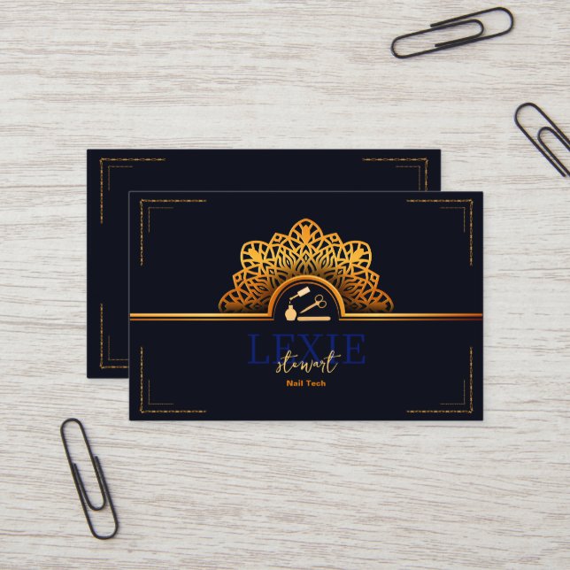 Cartão De Visita Compromisso técnico do Elegant e do Classy Nail (Frente/Verso In Situ)