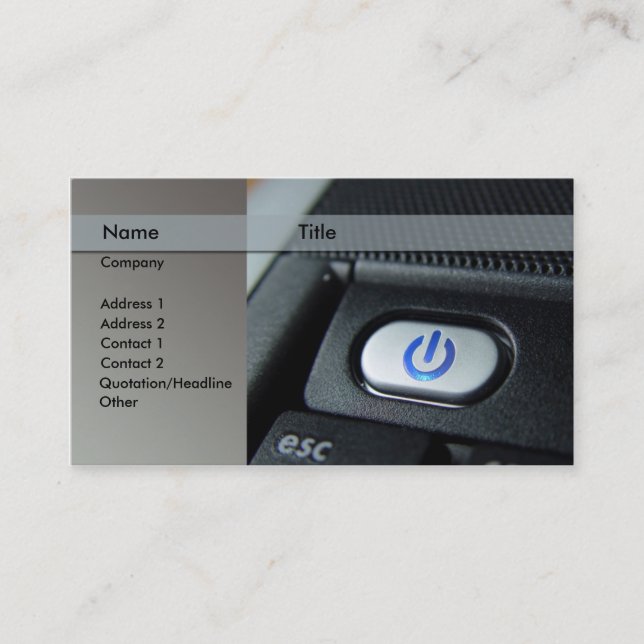 Cartão De Visita computador/laptop - técnico (Frente)