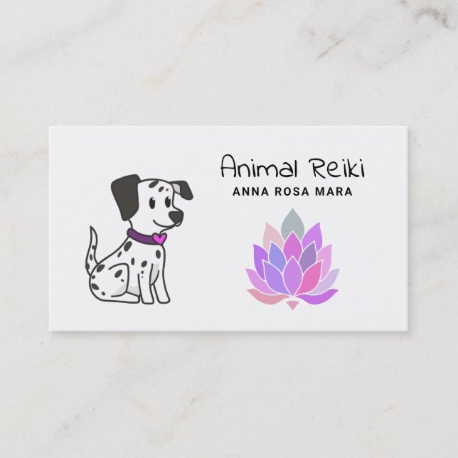 Cartão De Visita Comunicador cura da energia animal de Reiki do *~* (Frente)